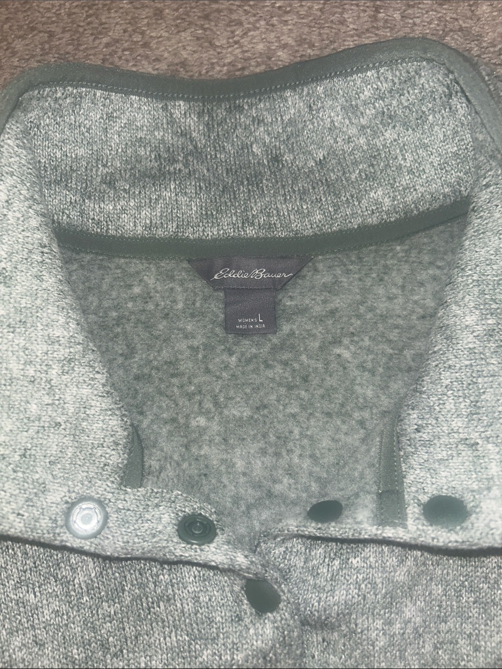 Eddie Bauer 1/4 button pullover - Picture 4 of 7